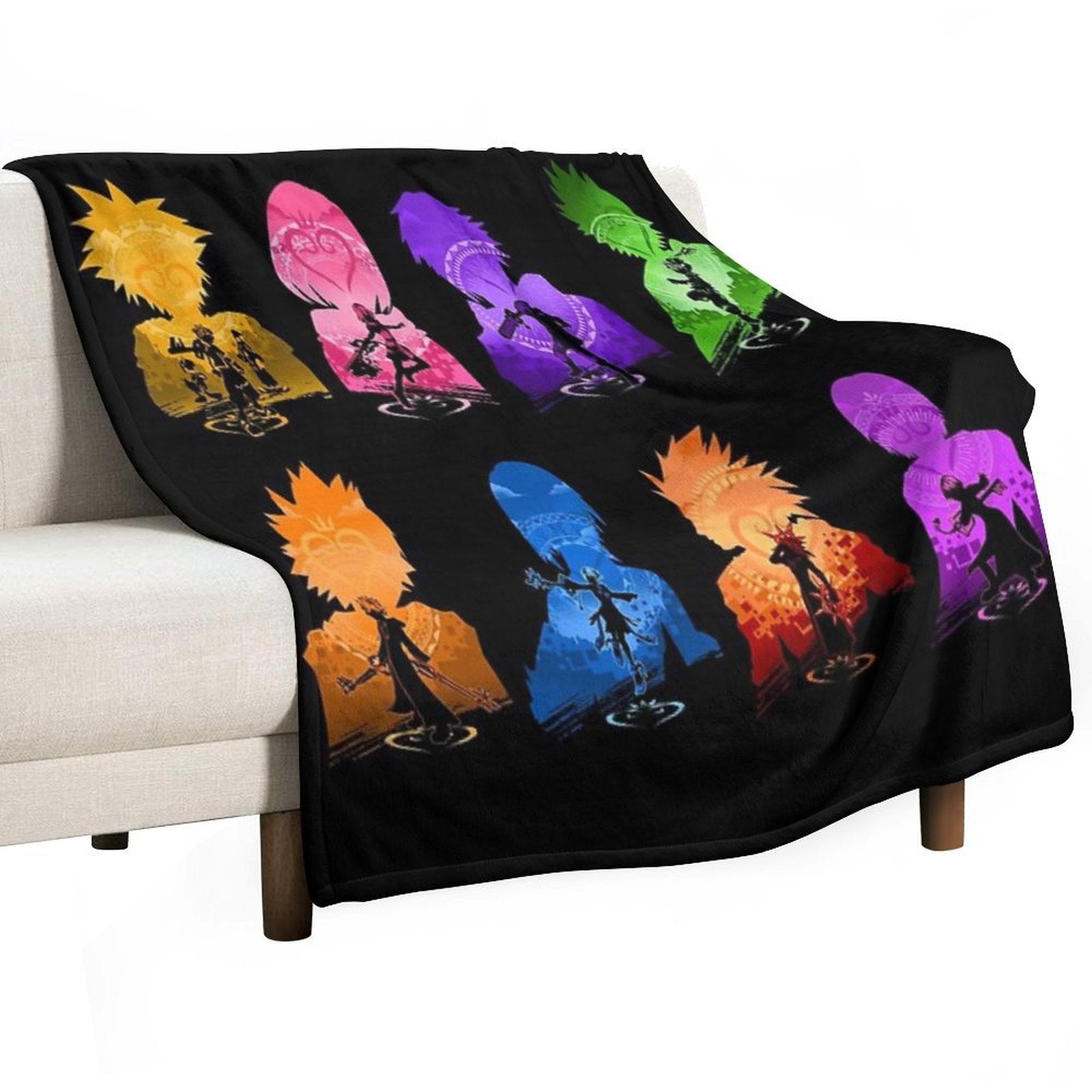 Kingdom Hearts Set Lightweight Throw Blanket