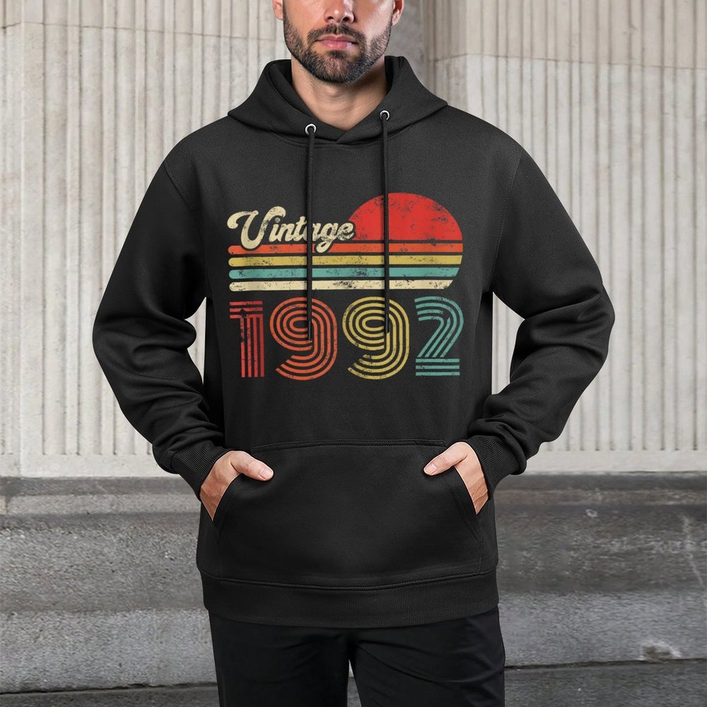 33 Year Old Birthday Vintage 1992 33rd Birthday Shrink-Resistant Hoodie