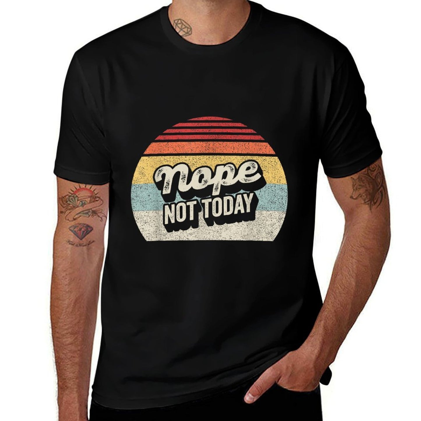 Vintage Retro Nope, Not Today Graphic-printed T-Shirt