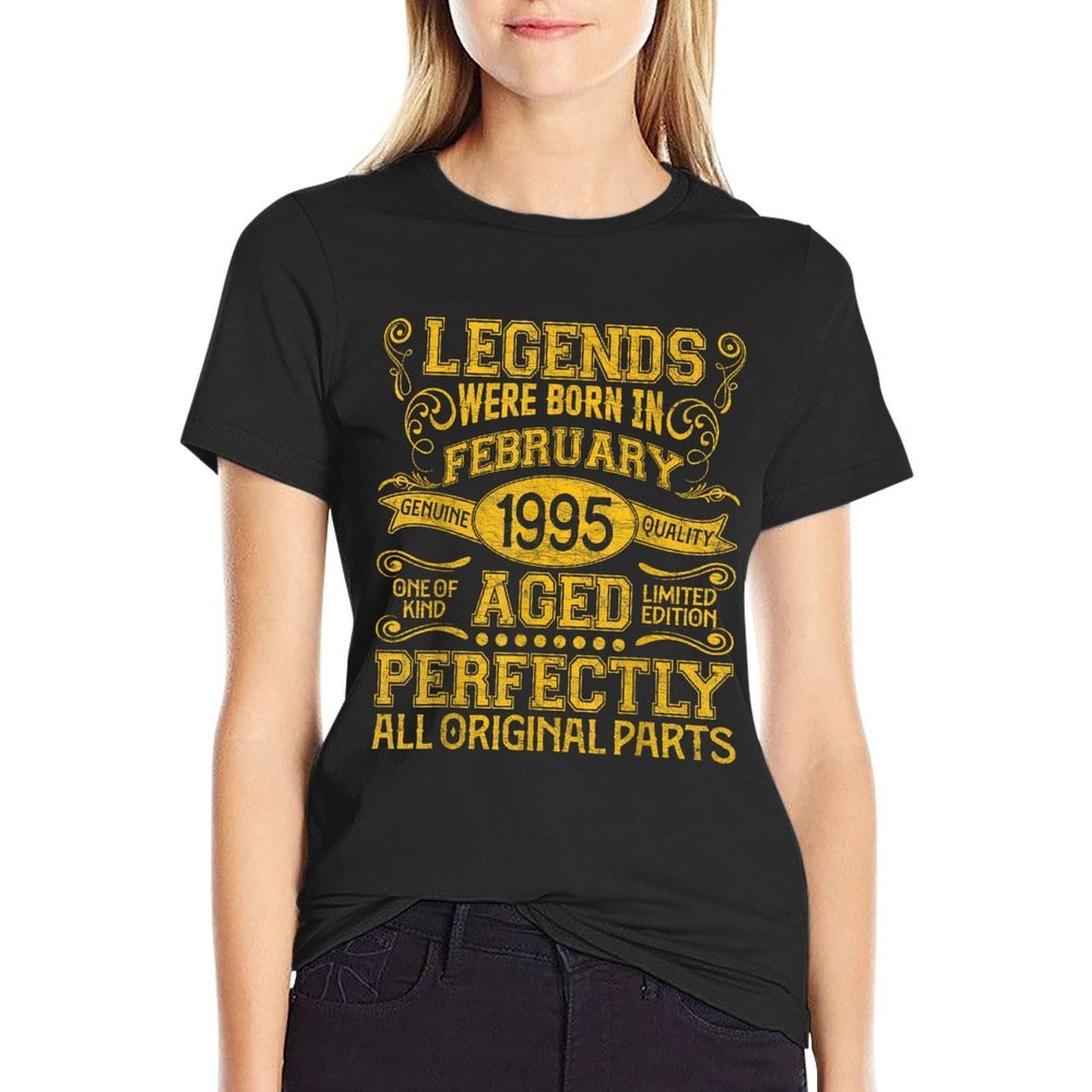 30 Years Old Legends Born In February 1995 30th Birthday  Graphic-printed T-Shirt