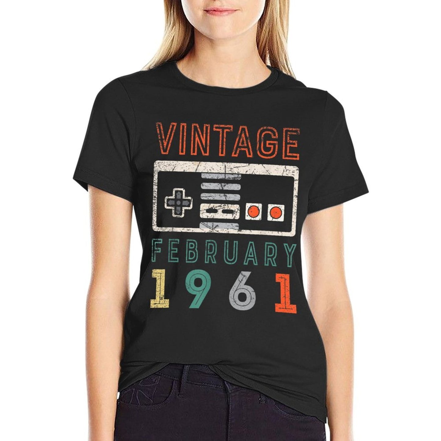 Vintage February 1961 60th Birthday 60 Year Old Soft T-Shirt