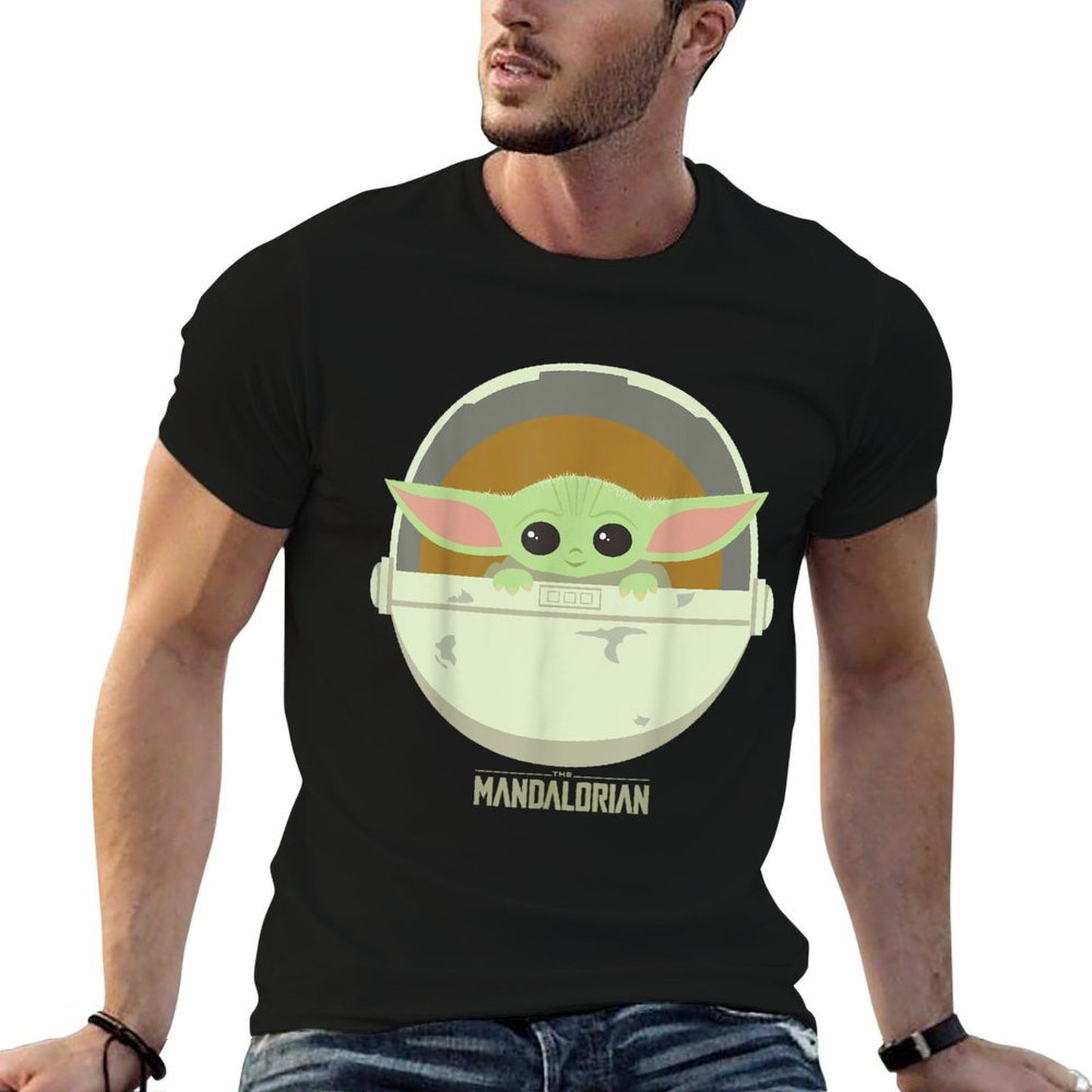 Star Wars The Mandalorian The Child Bassinet Portrait Easy-care T-Shirt