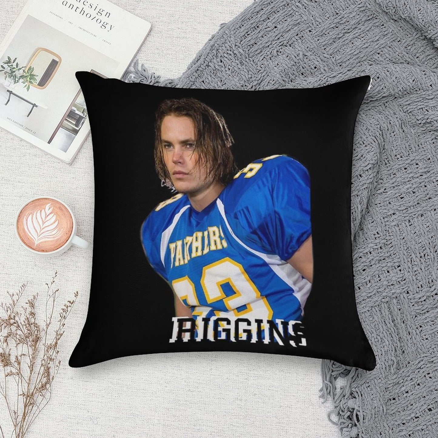 Tim Riggins Soft Shrink-Resistant Throw Pillow