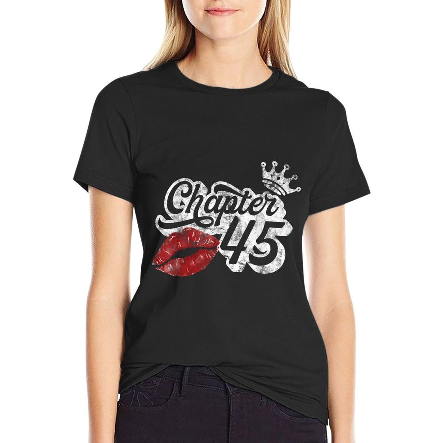 Vintage Chapter 45 Classy Lips Happy Birthday 45 Years Born  Quick-drying T-Shirt