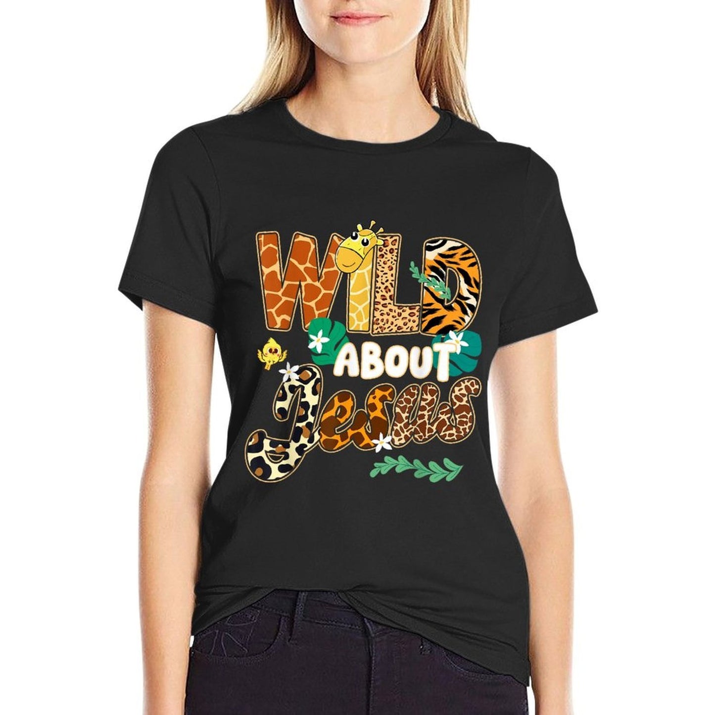 Wild About Jesus Christian Believer Leopard Zebra Print Kids Affordable Price T-Shirt