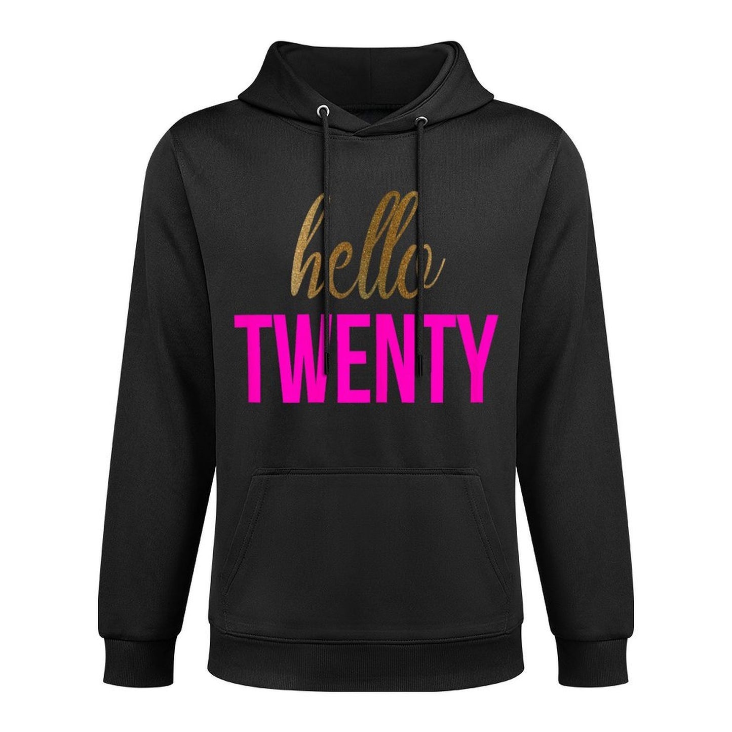 Womens Hello Twenty 20th Birthday Customizable Surface Hoodie