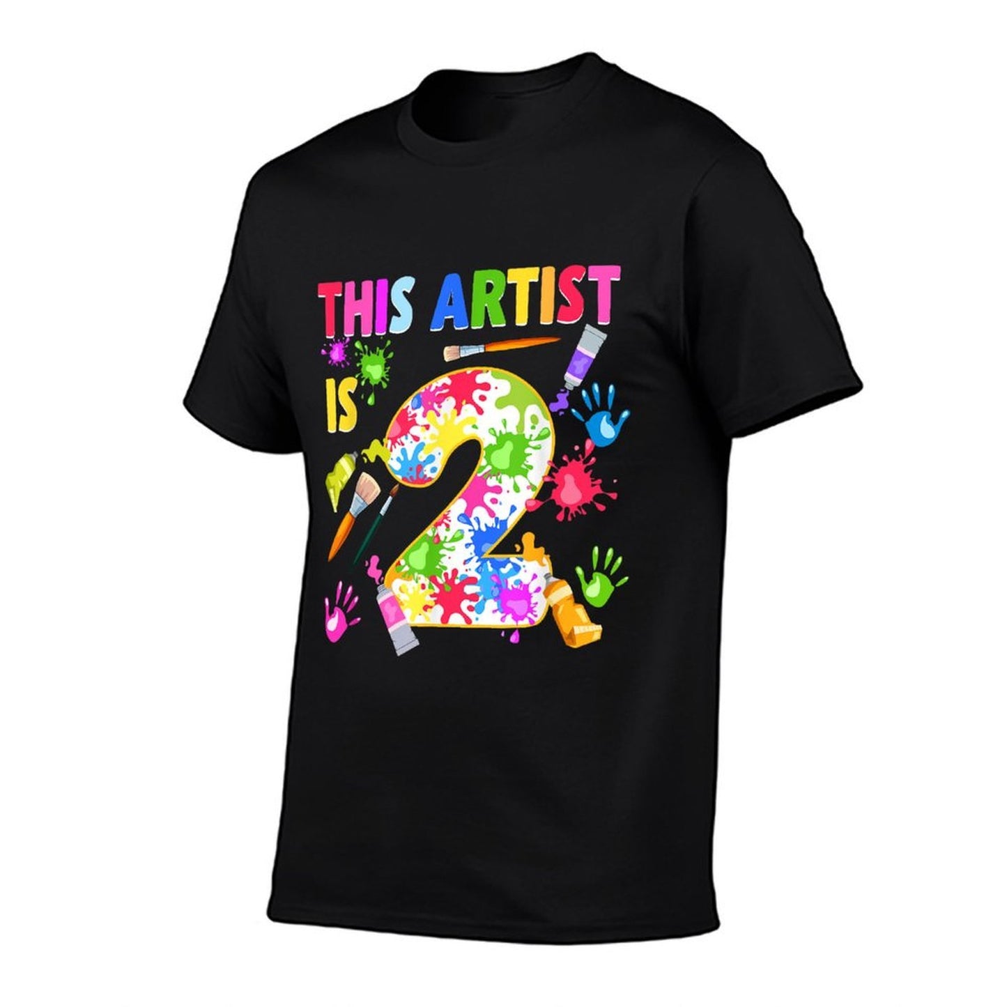 This Artist Is 2 Year Old Birthday 2nd Painting Art Party  Versatile T-Shirt