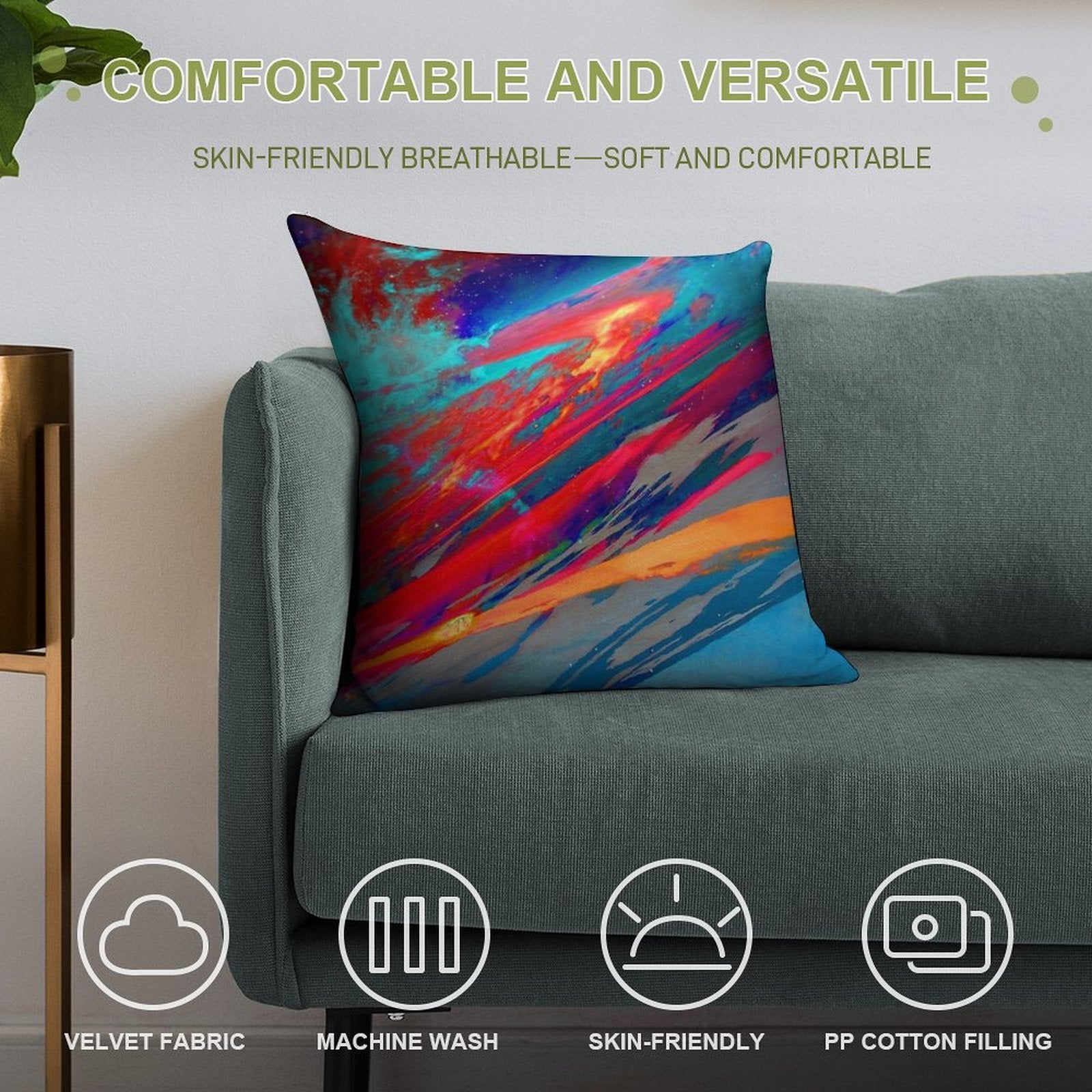 Nebula Soft Warmth Comfort Throw Pillow