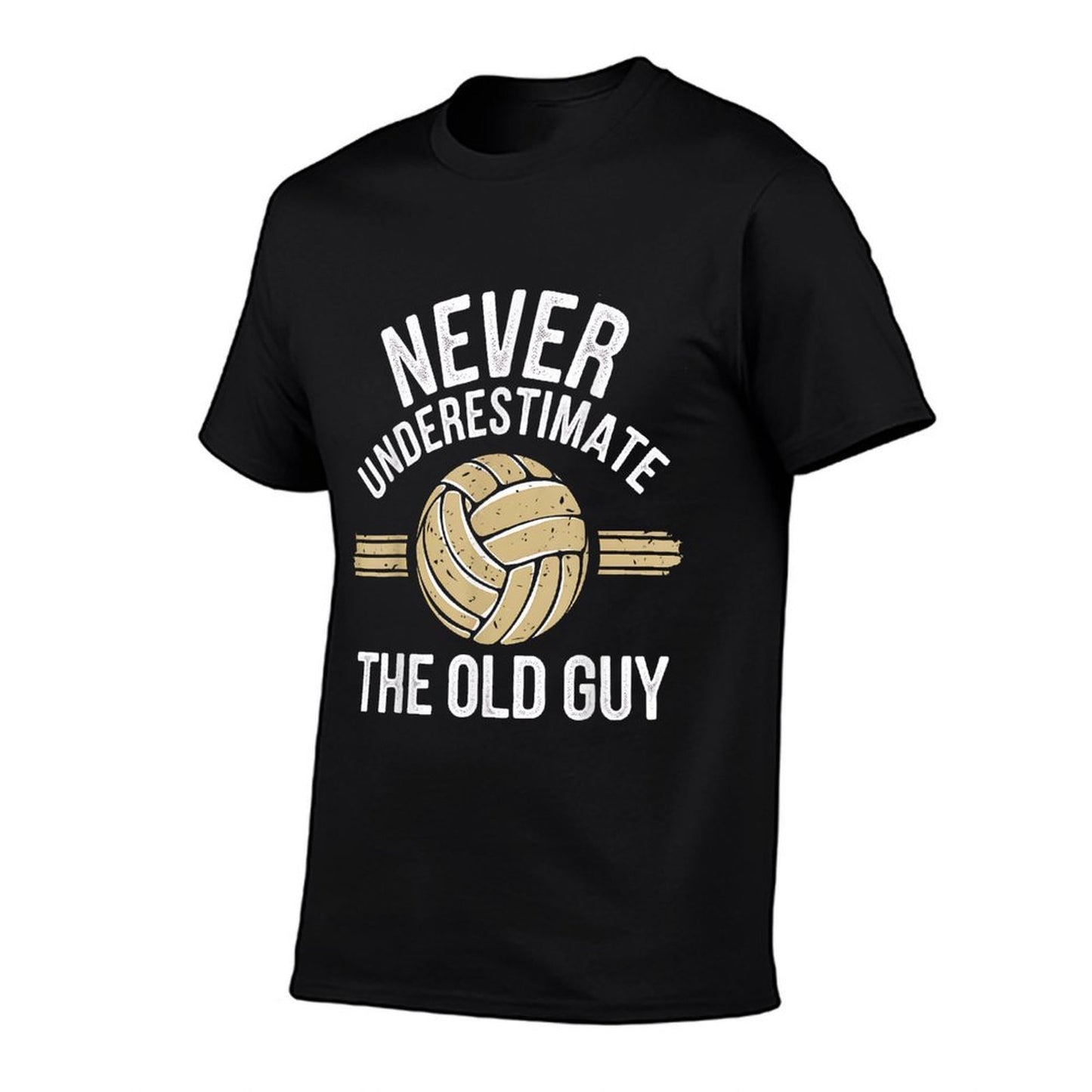 Volleyball Never Underestimate The Old Guy Vintage Sports Polyester Blend T-Shirt