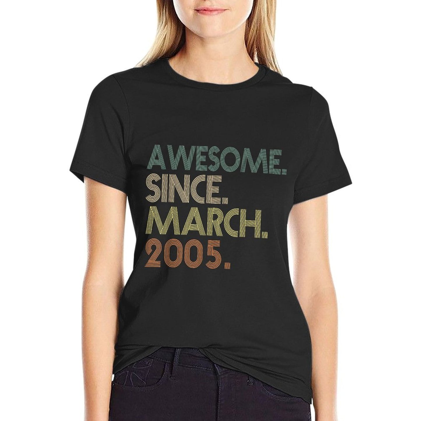 17th Birthday 17 Years Old Awesome Since March 2005 Relaxed-fit T-Shirt