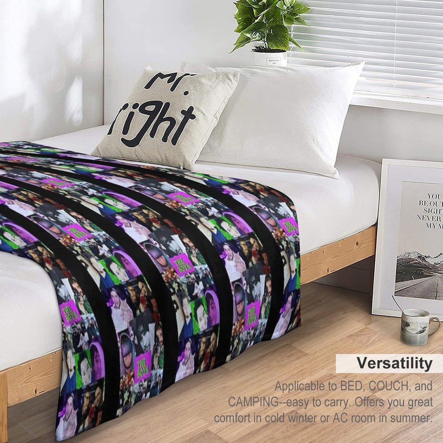 The Boys Collage Eco-conscious Throw Blanket