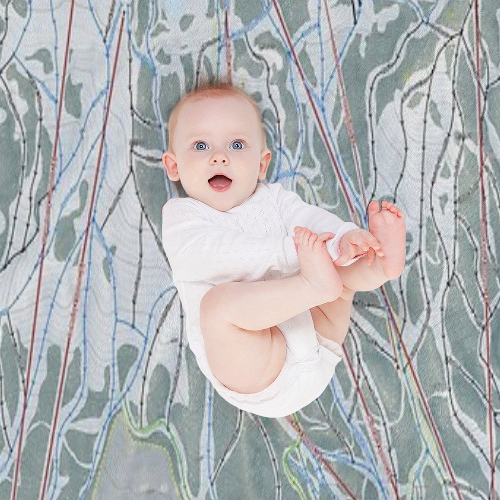 Snowbasin Resort Trail Map Comfort Throw Blanket