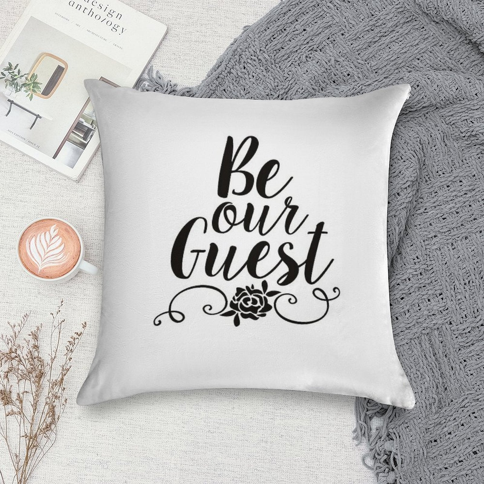 Be Our Guest Soft Warmth Comfort Throw Pillow