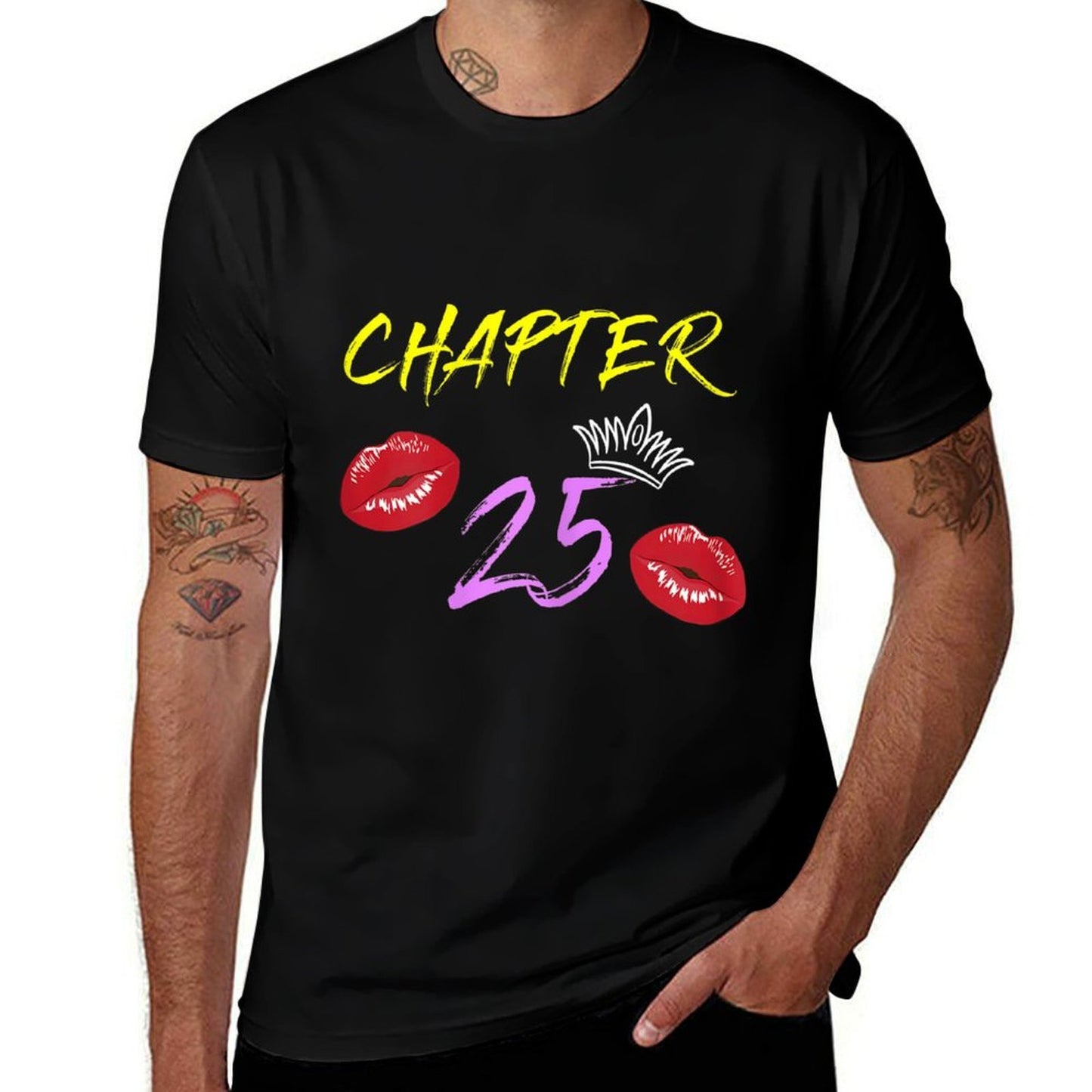 Womens Chapter 25 25th Birthday Gift Lips Breathable T-Shirt