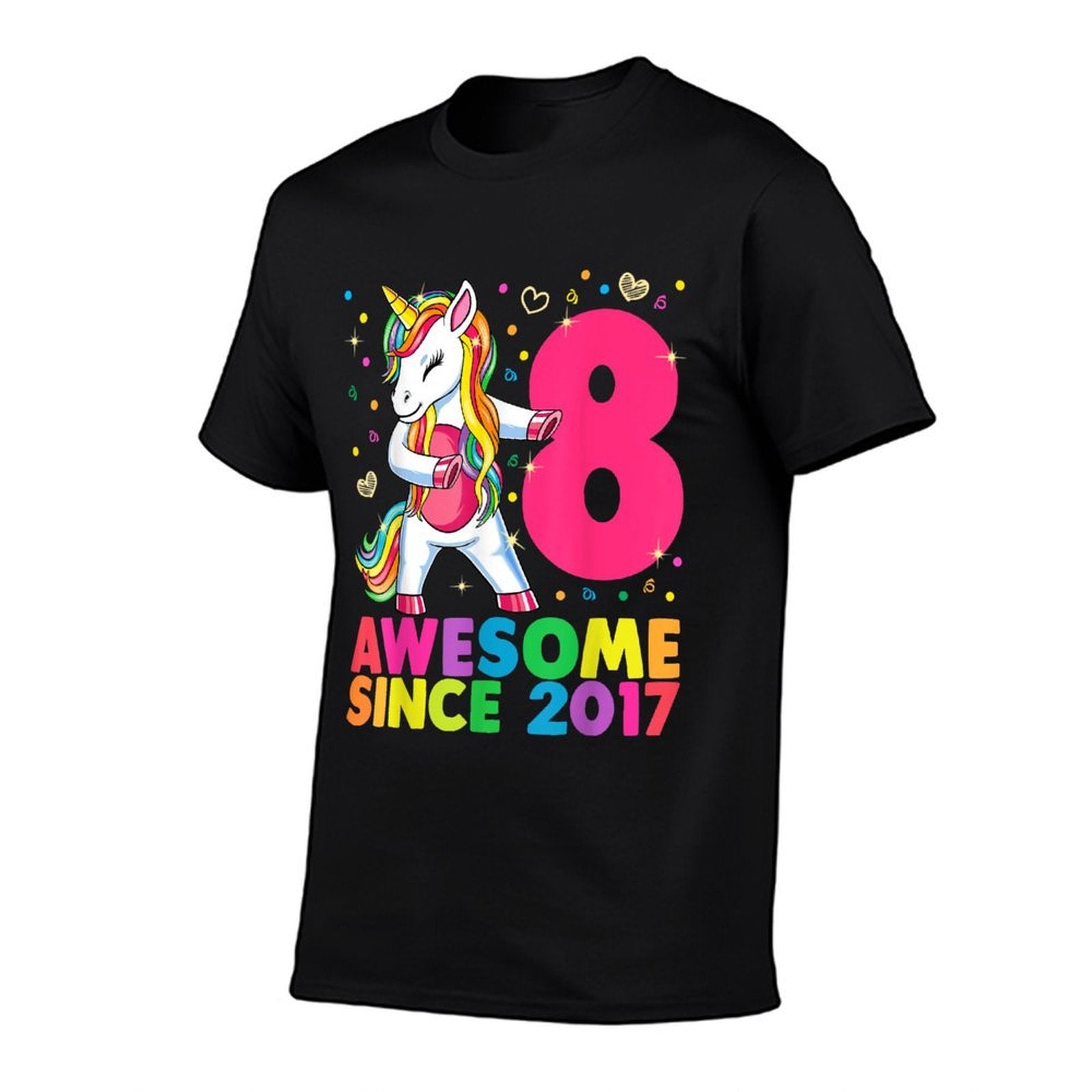 8 Years Old Unicorn Flossing 8th Birthday Girl Unicorn Party  Lightweight T-Shirt