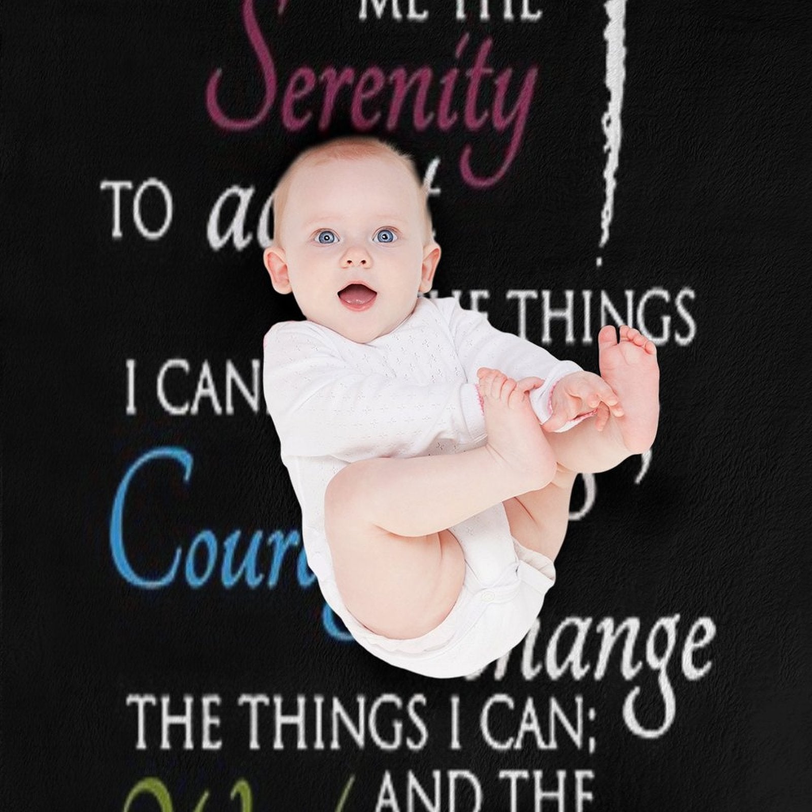 Serenity Prayer Plush Throw Blanket