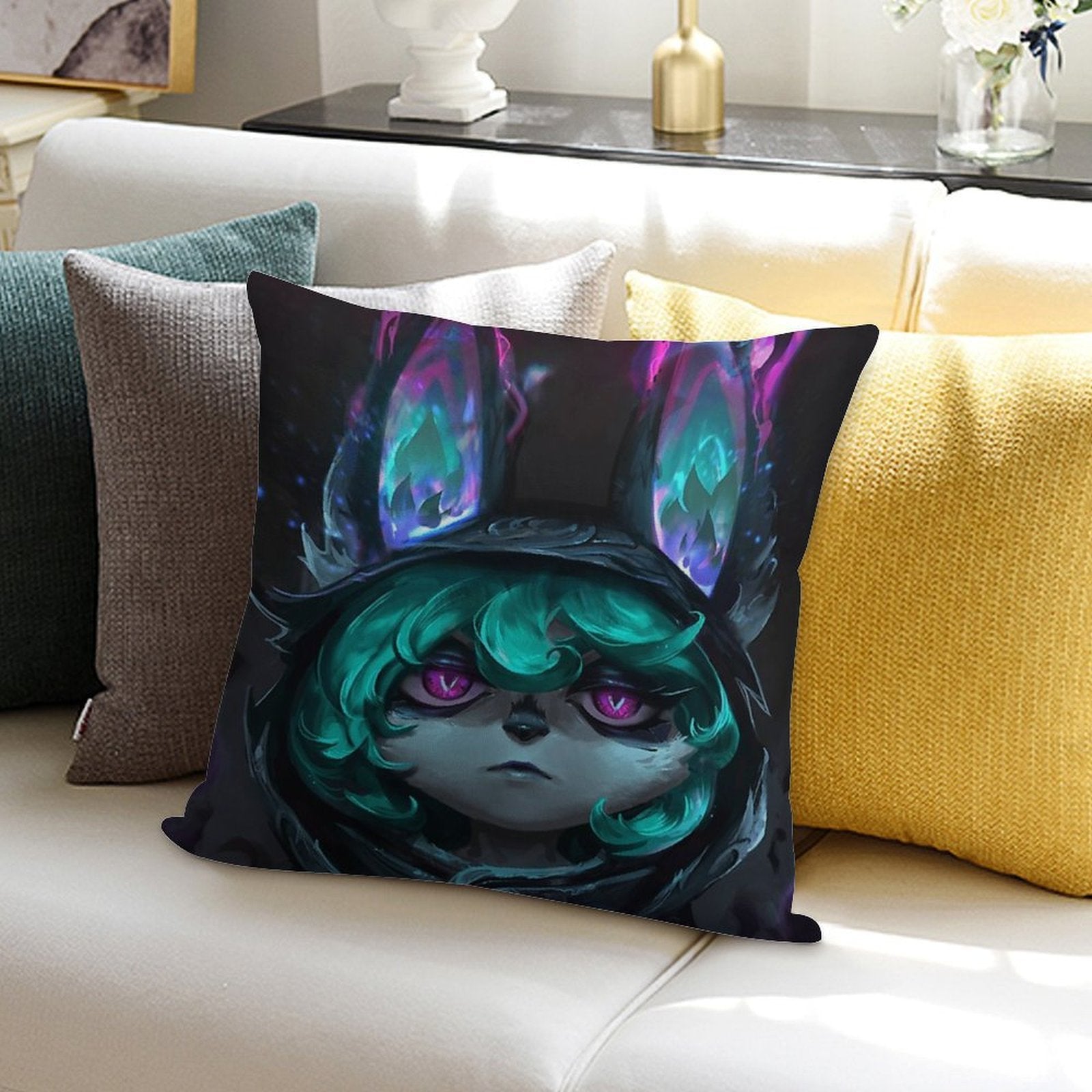 Vex Soft Hidden Zipper Throw Pillow