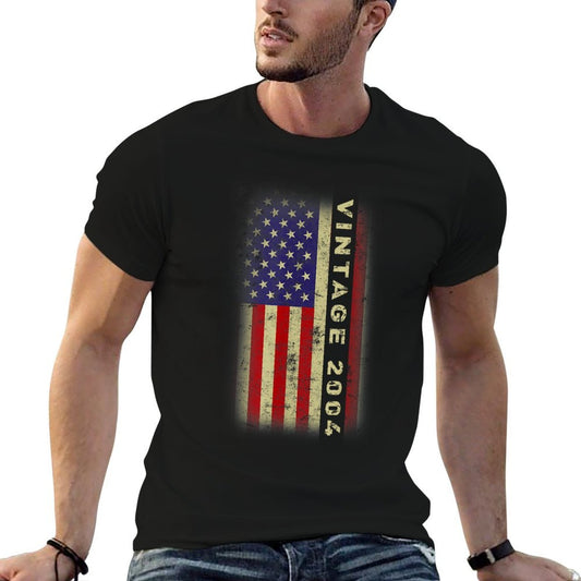 Vintage 2004 Cool 21 Year Old Bday Men Women 21st Birthday  Heathered Texture T-Shirt