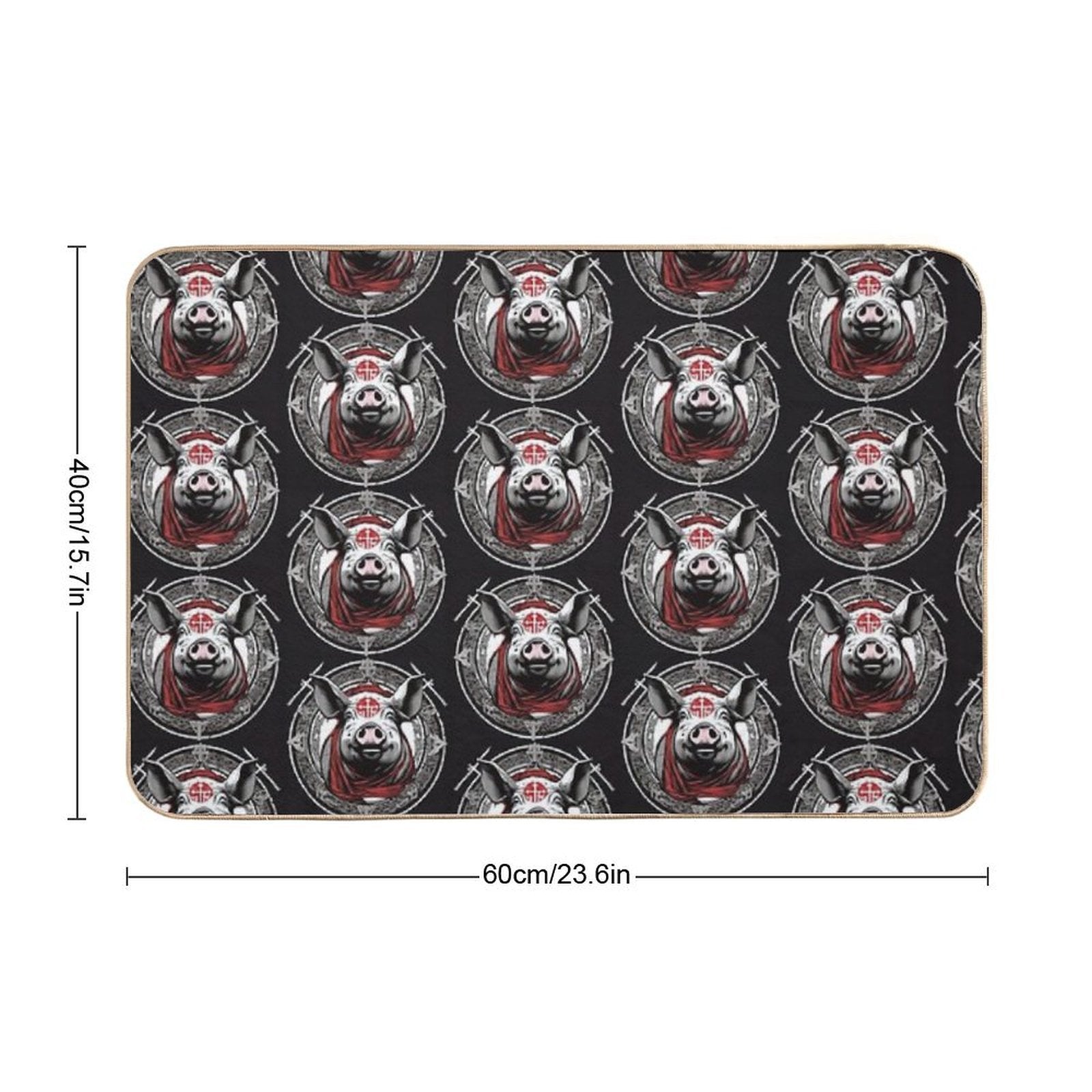 BLOOD PIG CREST  Toxin-Free Bath Mat