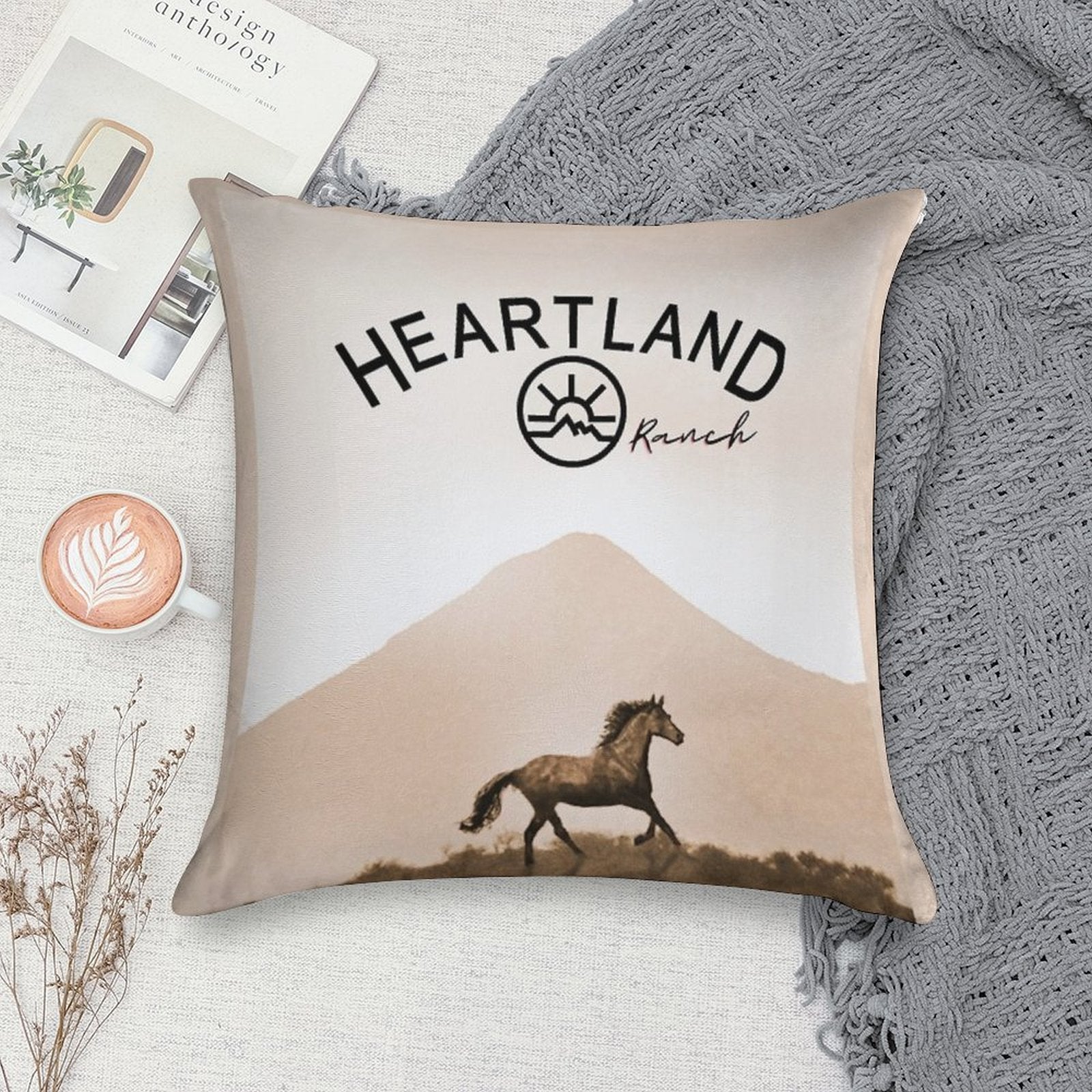 Heartland Ranch , Heartland Horse Soft Warmth Comfort Throw Pillow