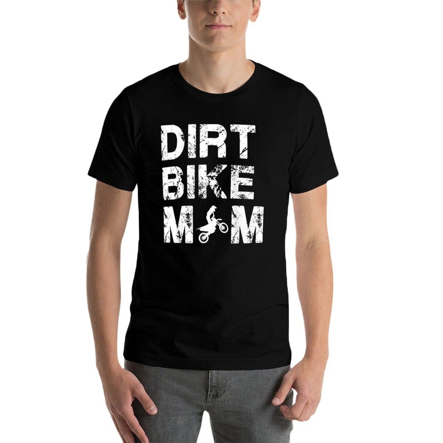 Womens Dirt Bike Mom Mothers Day Dirtbike Motocross Gift Trendy Pattern T-Shirt