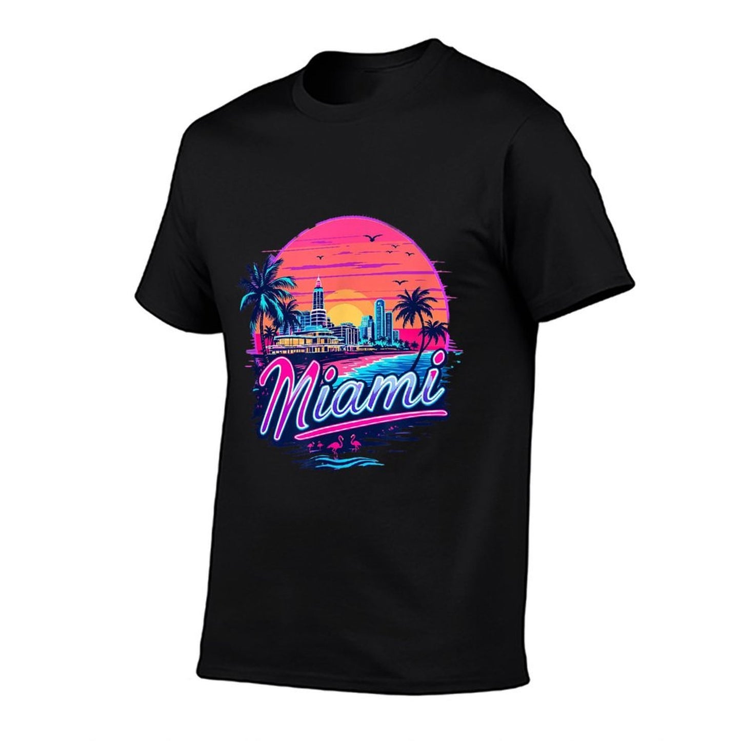 Vintage Miami Florida Cityscape Retro Miami Comfortable T-Shirt