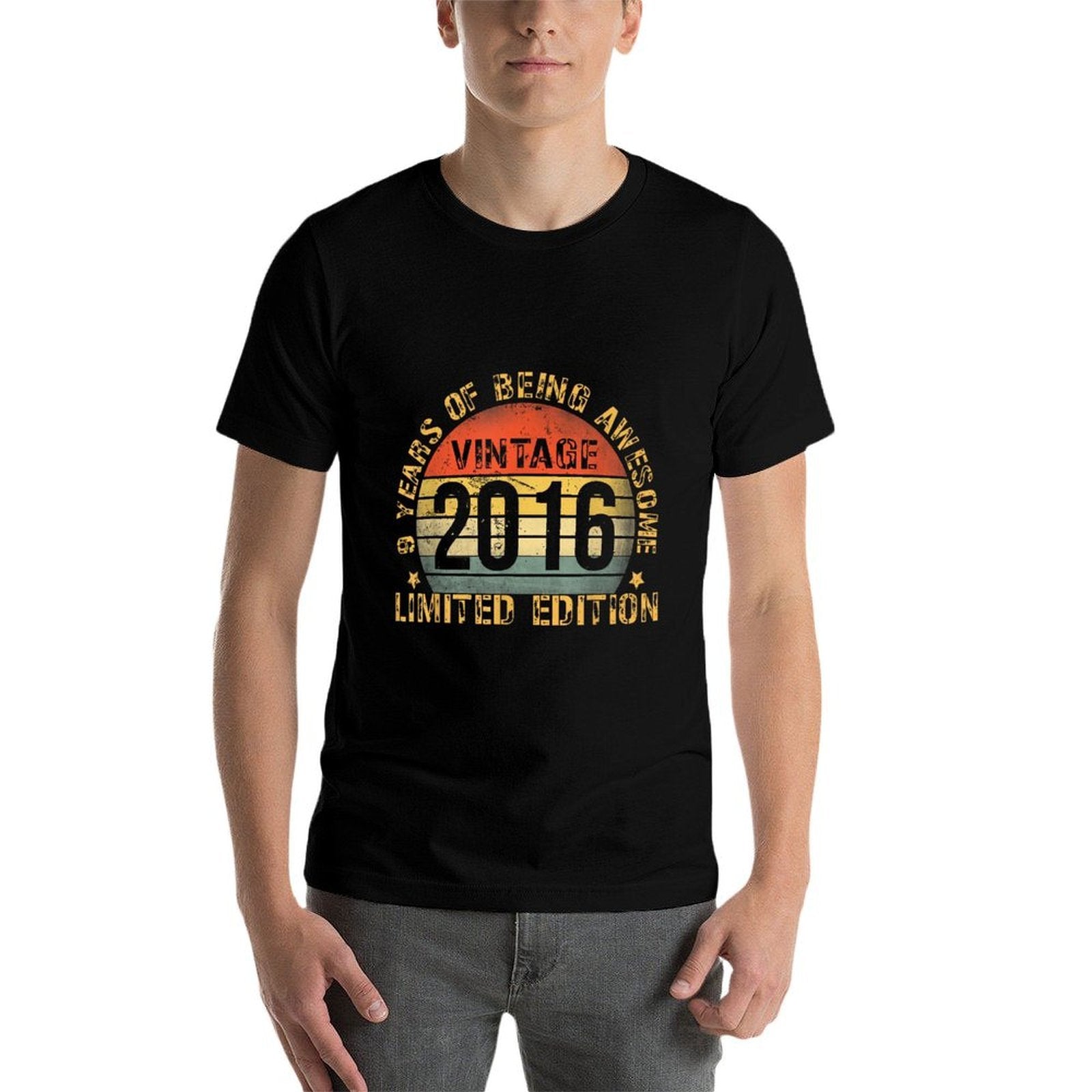 9 Year Old BDay Decorations Son Boy 9yr 2016 9th Birthday  Polyester Blend T-Shirt