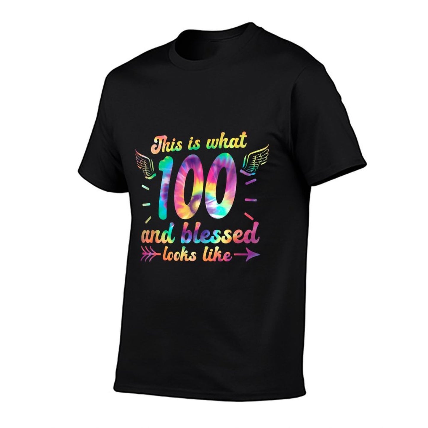 This Is What 100 And Blessed Looks Like 100th Birthday  Slim-fit Cut T-Shirt
