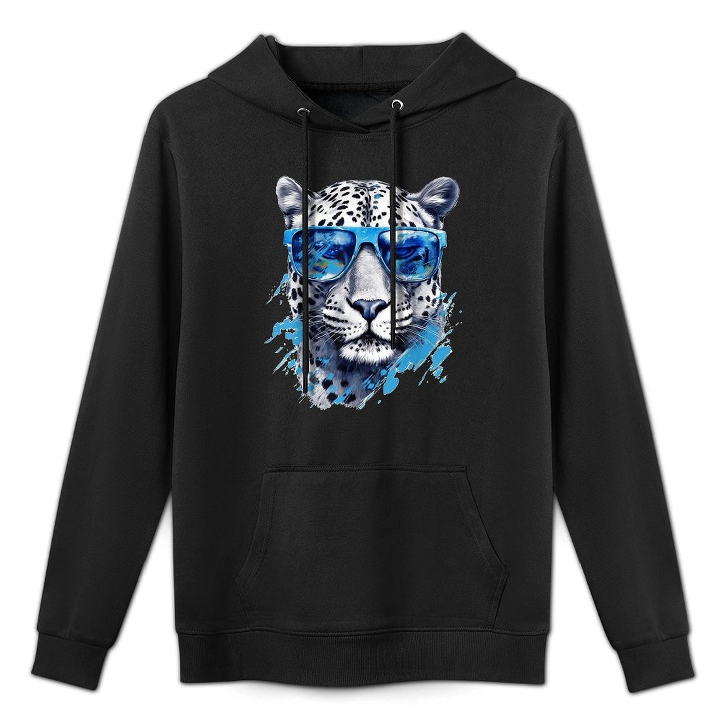 White Leopard Sunglasses Art - Animal Leopard Unisex Design Hoodie