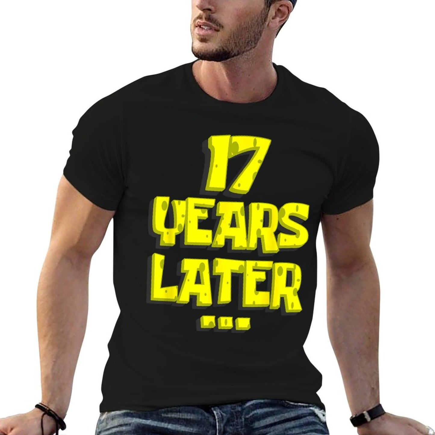 17 Years Later Funny 17th Birthday Present For Men Women Oversized Silhouette T-Shirt