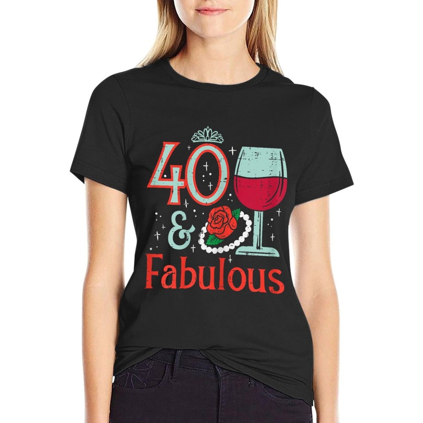 40 & Fabulous Forty 40th Birthday Party 40 Years Bday Women  Classic T-Shirt