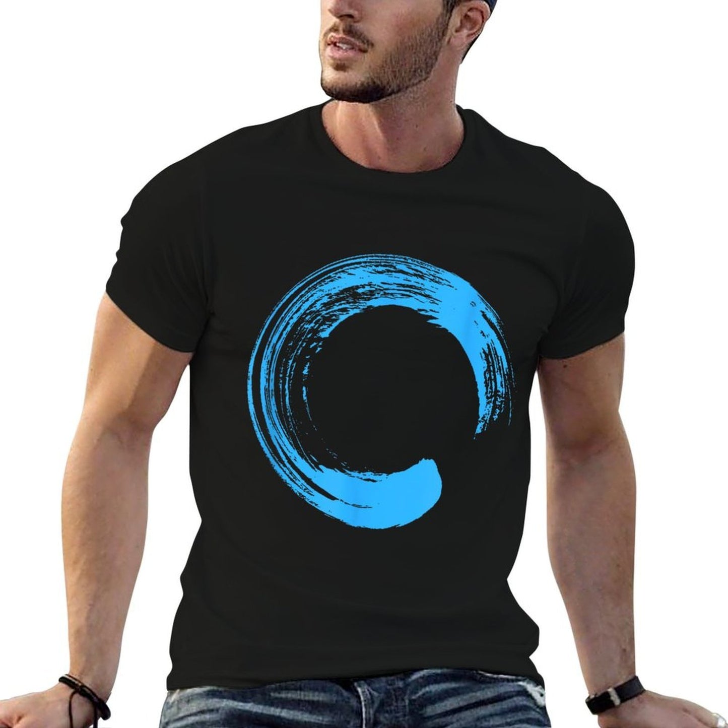 Zen Enzo Enlightenment Simple Oversized Silhouette T-Shirt