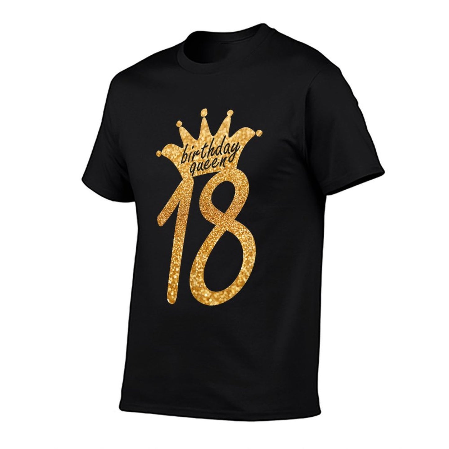 Womens Cute Gold 18th Birthday Birthday Queen Gifts Odor-resistant T-Shirt