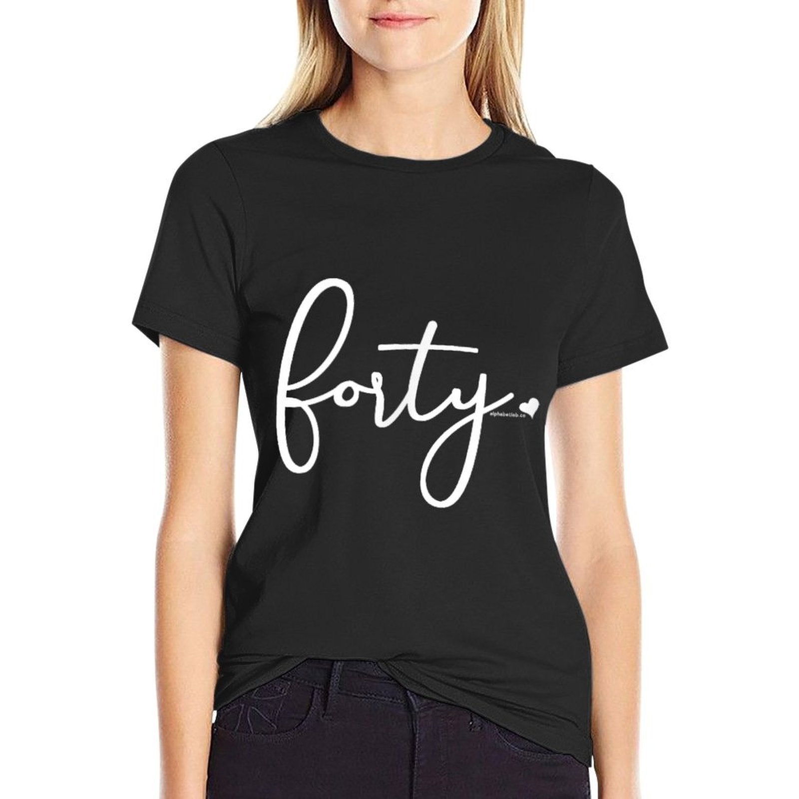 40th Birthday Gift Ideas for Her  Forty Design Party Women  Oversized Silhouette T-Shirt