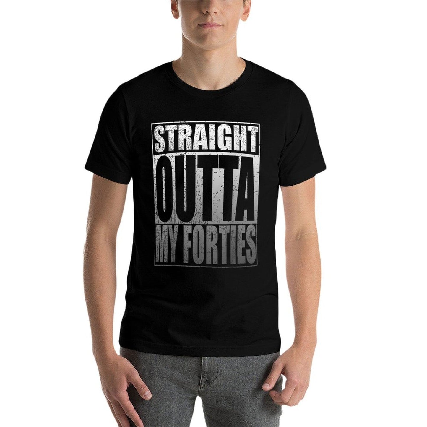 Straight Outta My Forties Funny 50Th Birthday Gifts Graphic-printed T-Shirt