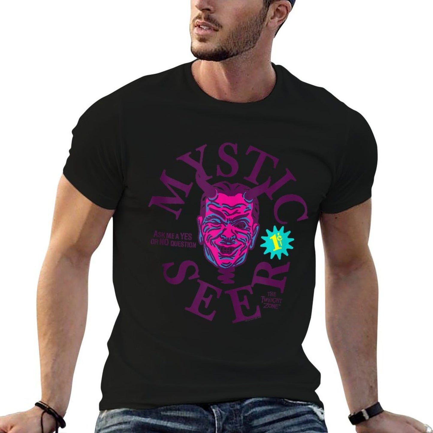 The Twilight Zone Mystic Seer Yes Or No Retro TV Show Relaxed-fit T-Shirt