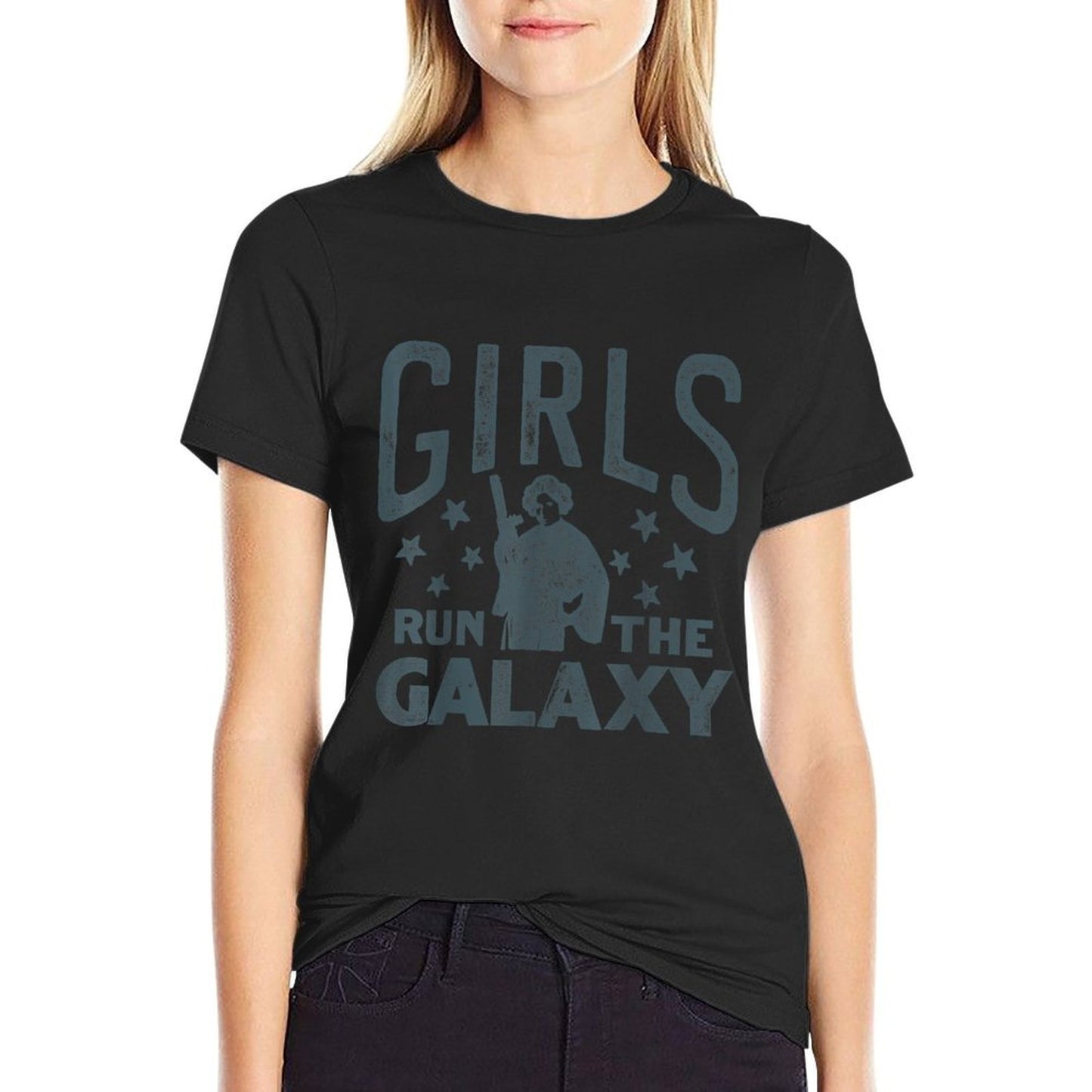 Star Wars Princess Leia Girls Run The Galaxy Stamp Quick-drying T-Shirt