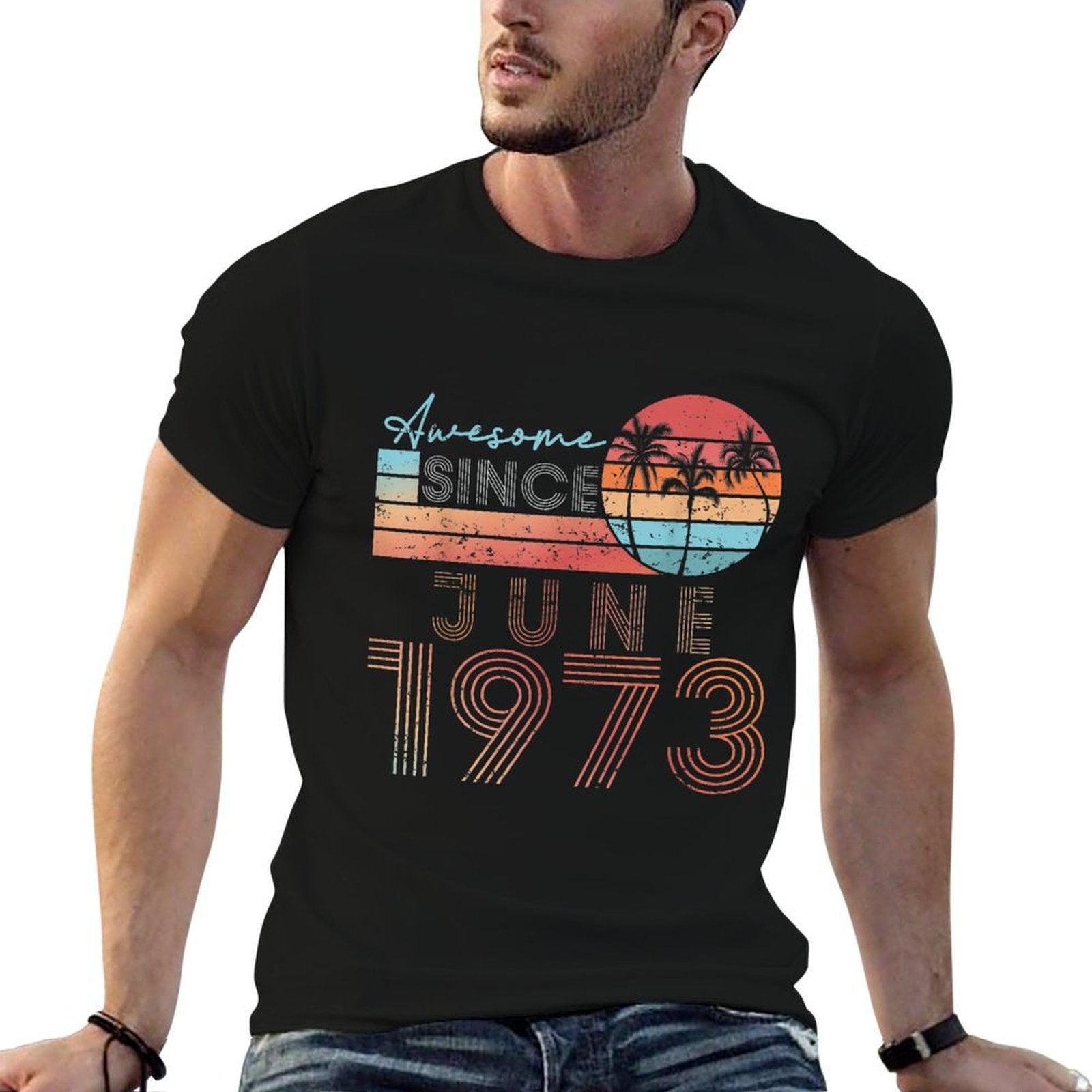 Retro June Vintage Awesome 1973 50th Birthday Gifts  Classic T-Shirt