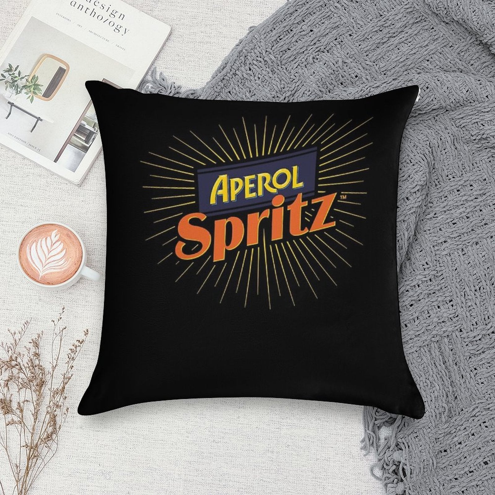 Aperol Aperol Aperol Spritz Soft Decorative Cover Throw Pillow