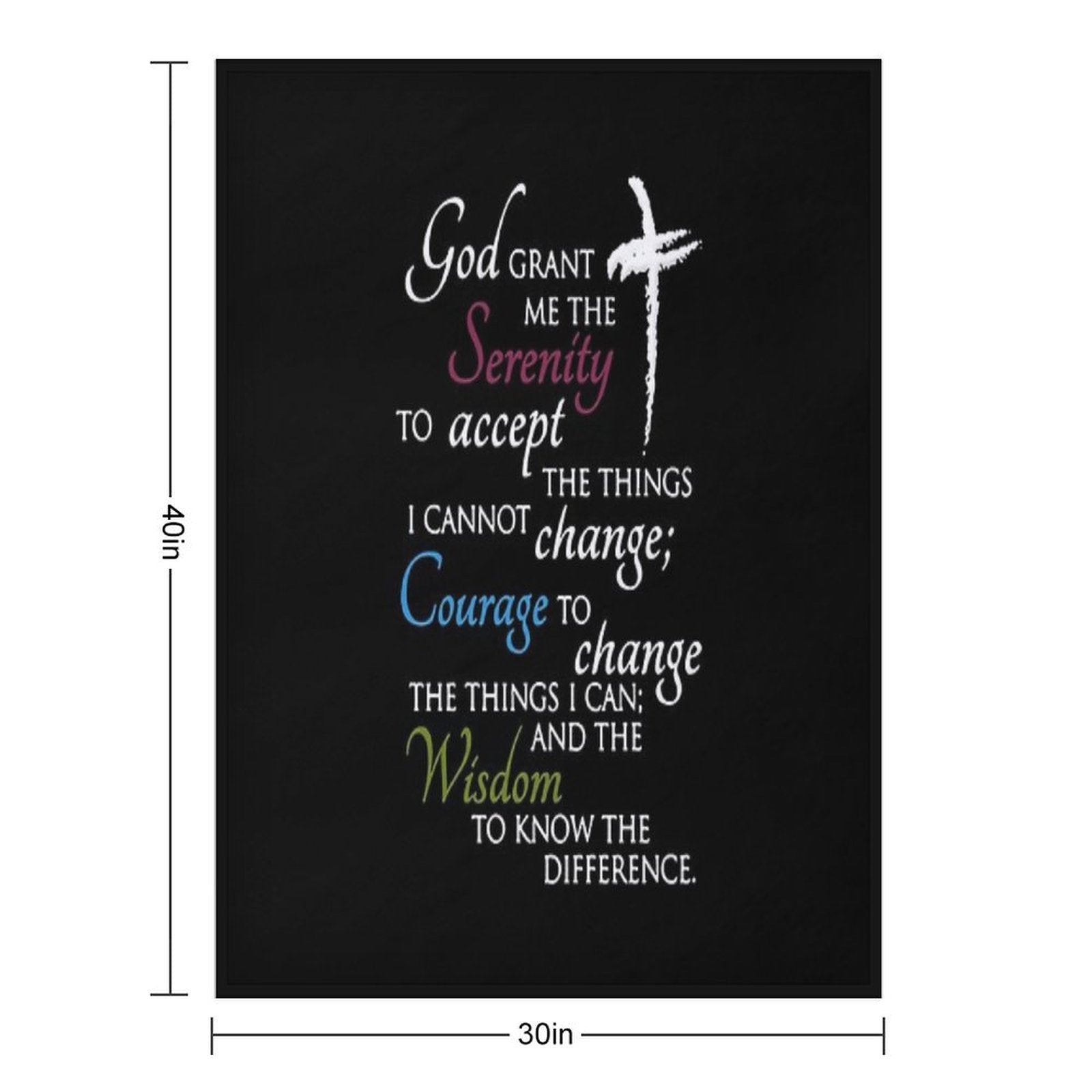 Serenity Prayer Plush Throw Blanket