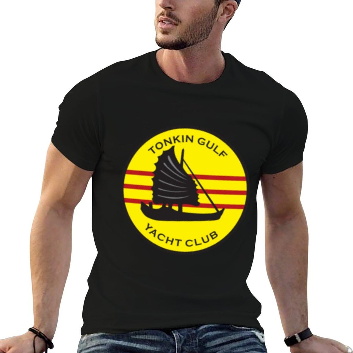 TONKIN GULF YACHT CLUB VIETNAM VETRAN  Heathered Texture T-Shirt
