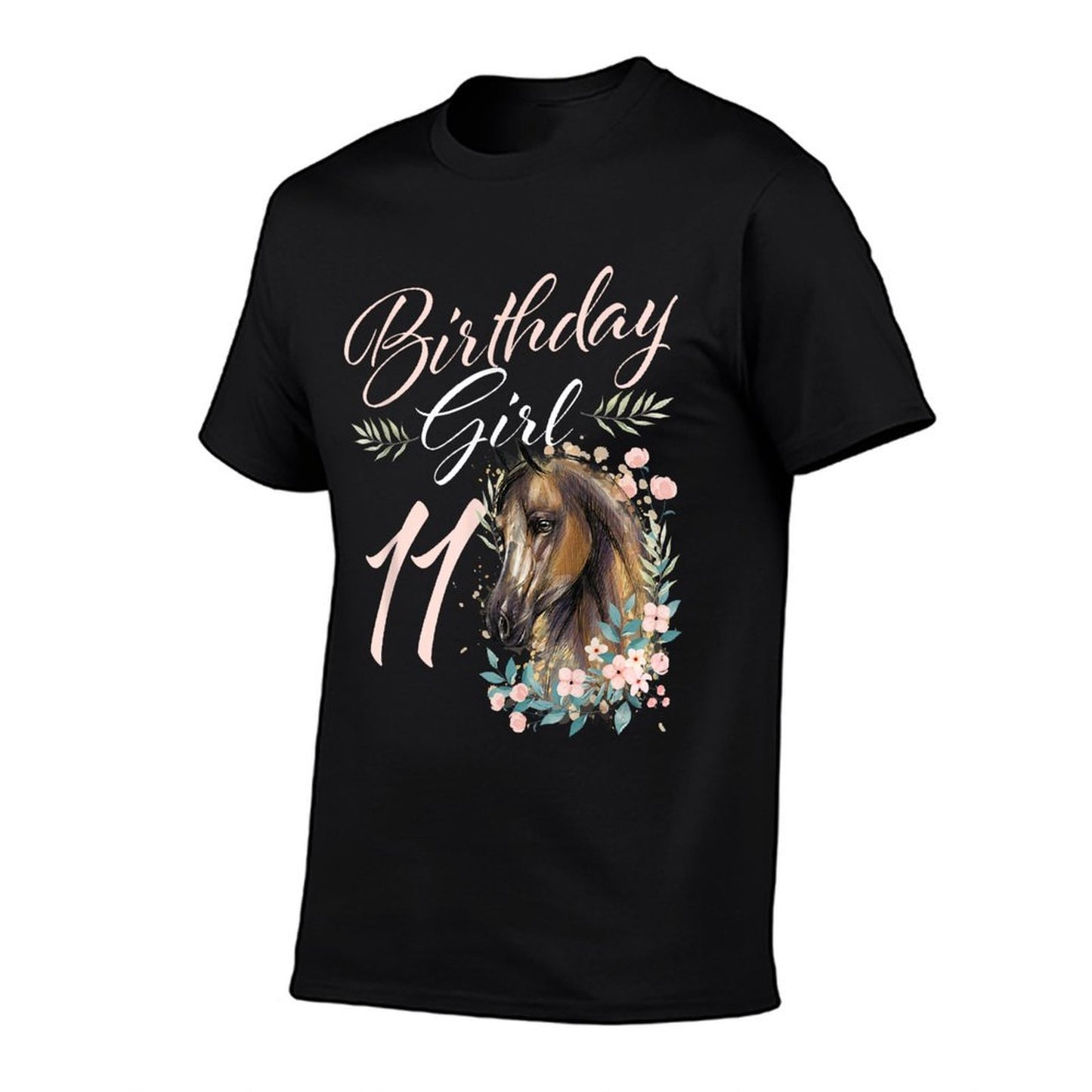 11th Birthday Girl Horse Lover 11 Years Old Bday Slim-fit Cut T-Shirt