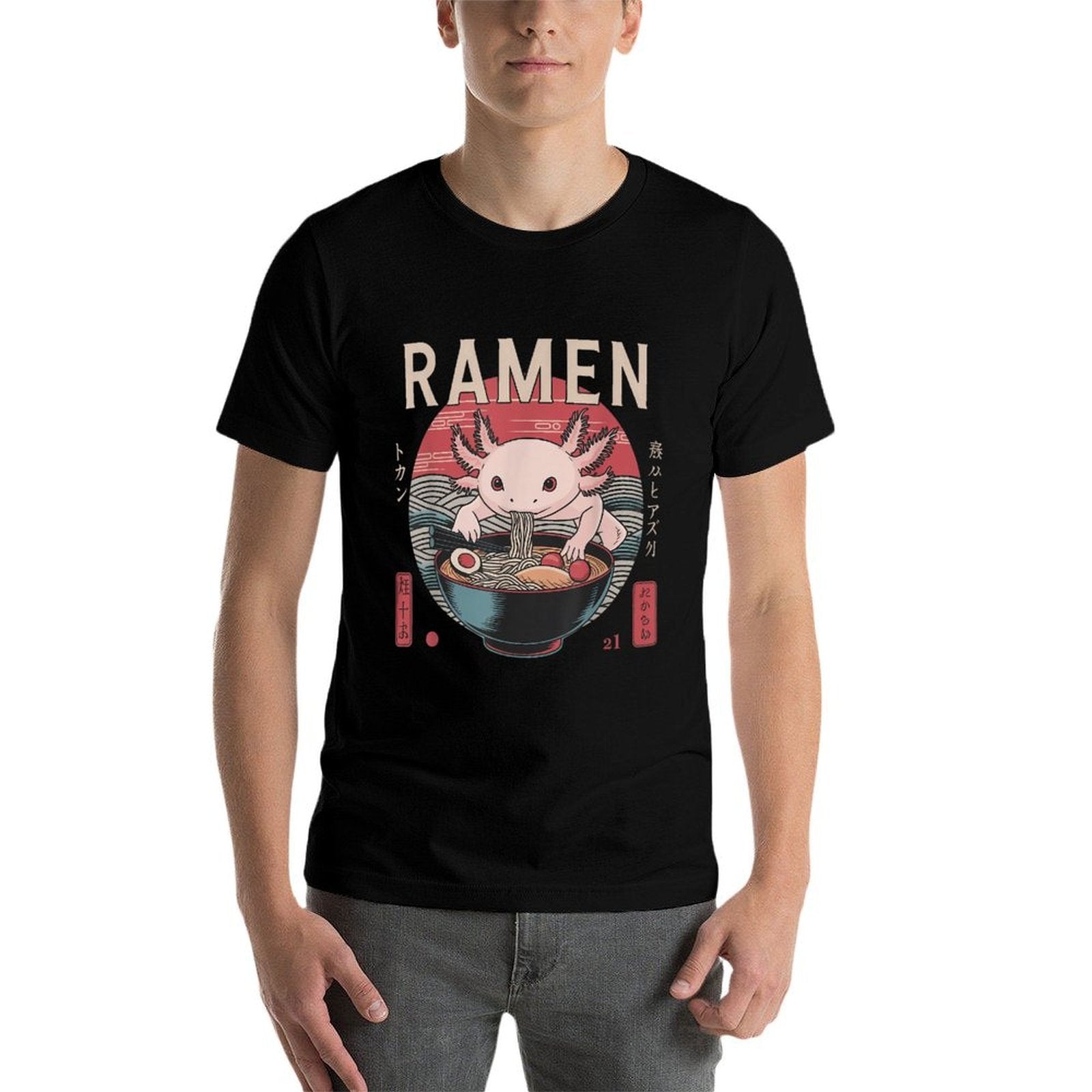 Anime Axolotl Manga Kawaii Otaku Neko Japanese Ramen Axolotl  Odor-resistant T-Shirt
