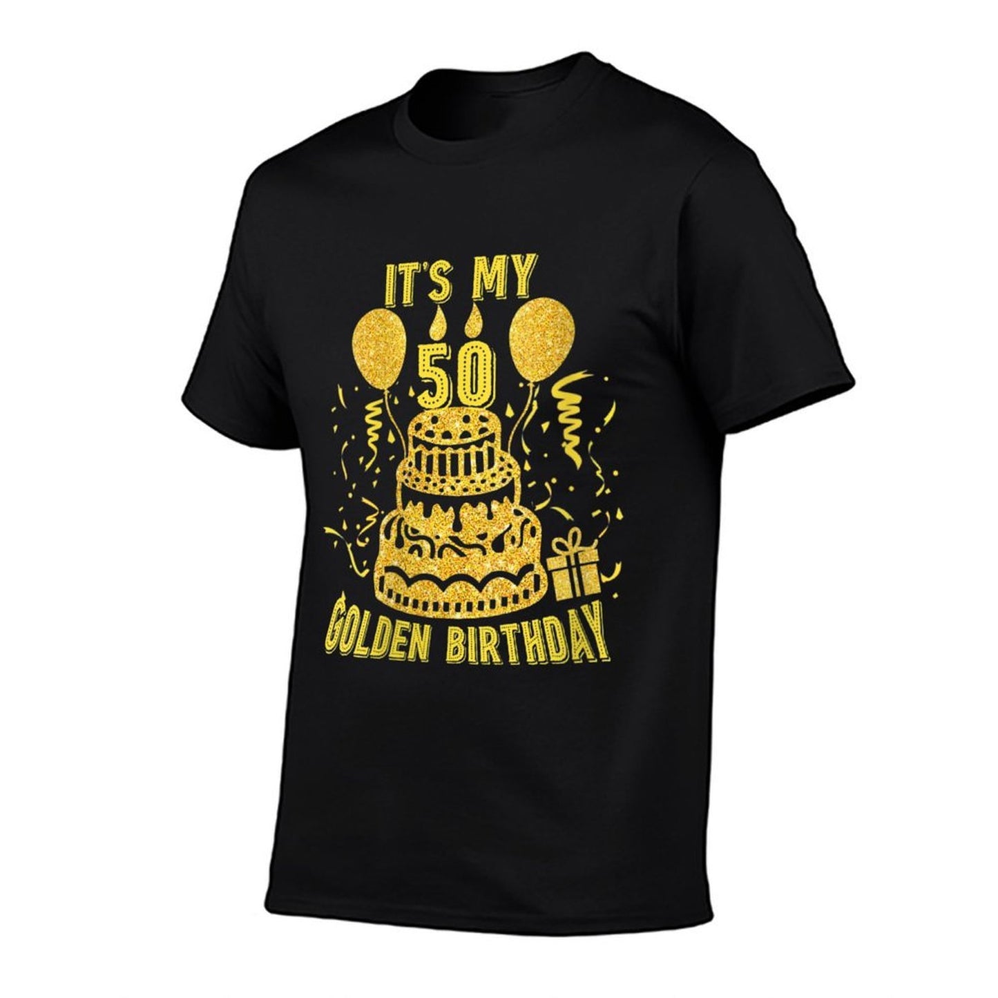 Womens Golden Birthday It's My 50th Birthday High-quality Stitching T-Shirt