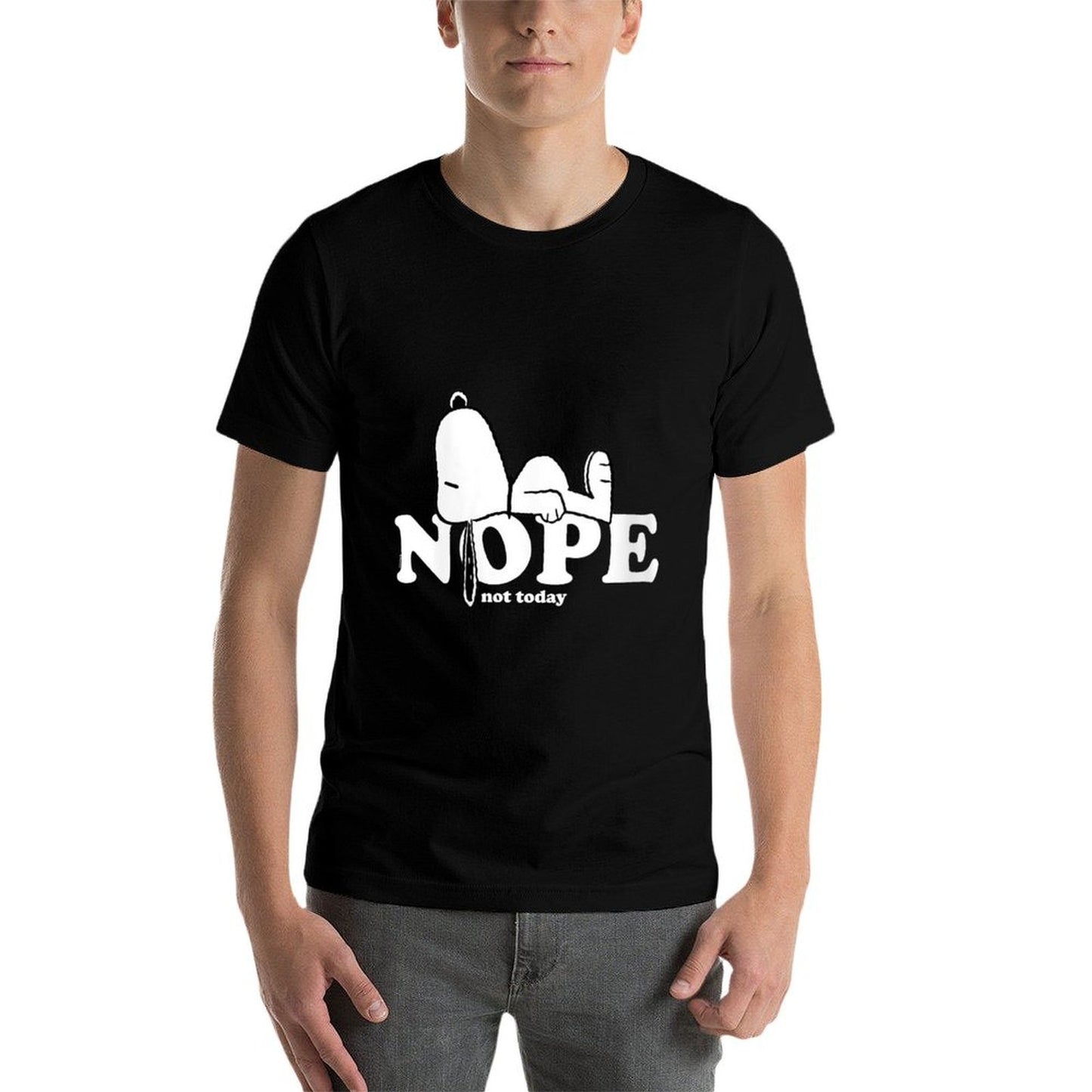 Womens Snoopy Nope Trendy Pattern T-Shirt