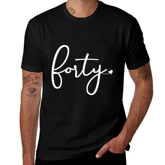 40th Birthday Gift Ideas for Her  Forty Design Party Women  Oversized Silhouette T-Shirt