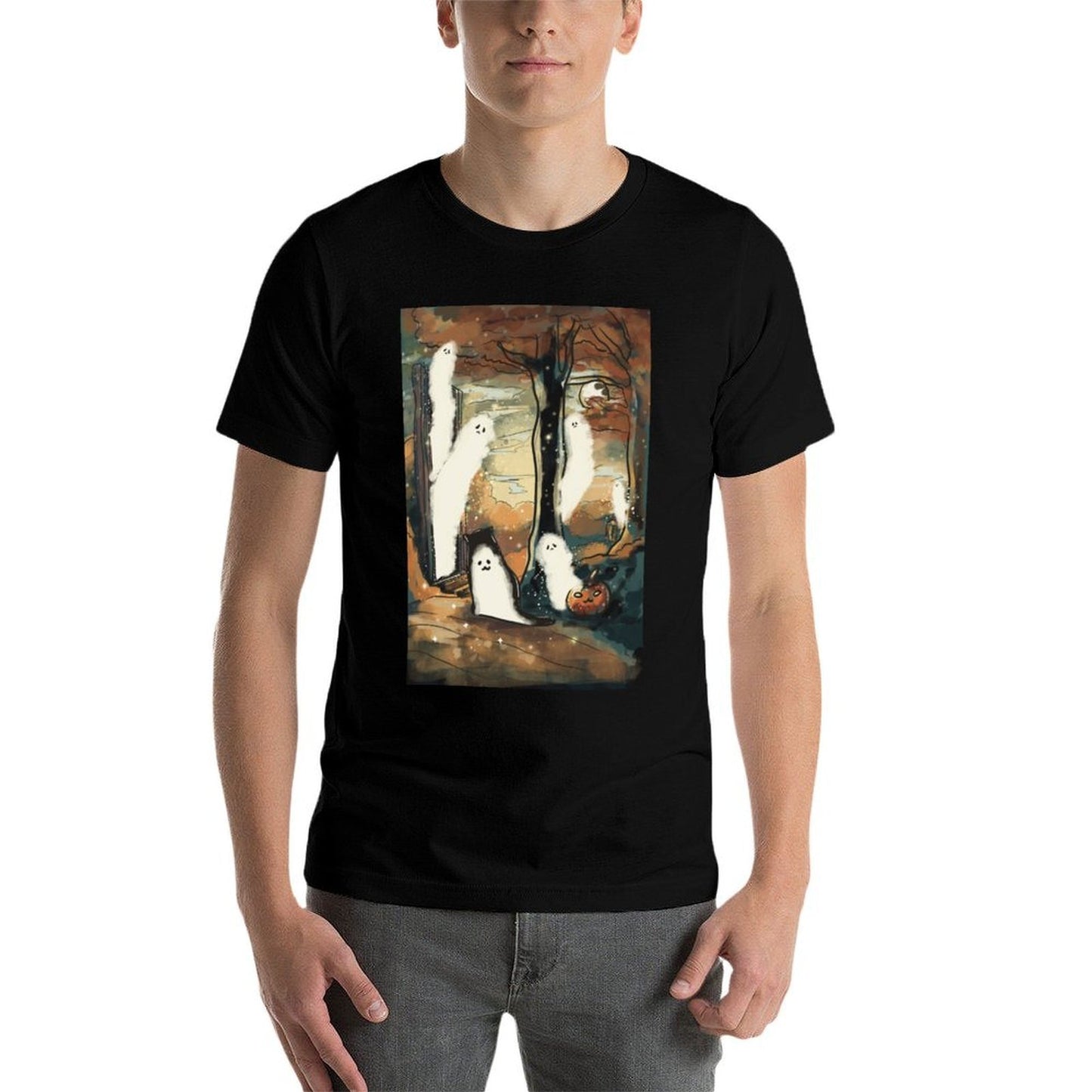 Threadless Aidadaism Ghost Door At Twilight Graphic  Stretchy T-Shirt