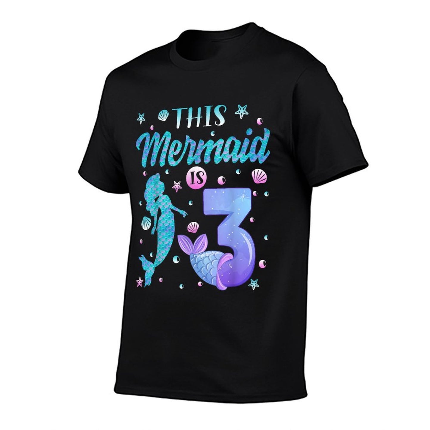 This Mermaid Is 3 Years Old 3rd Birthday Girl Mermaid Lover  Relaxed-fit T-Shirt