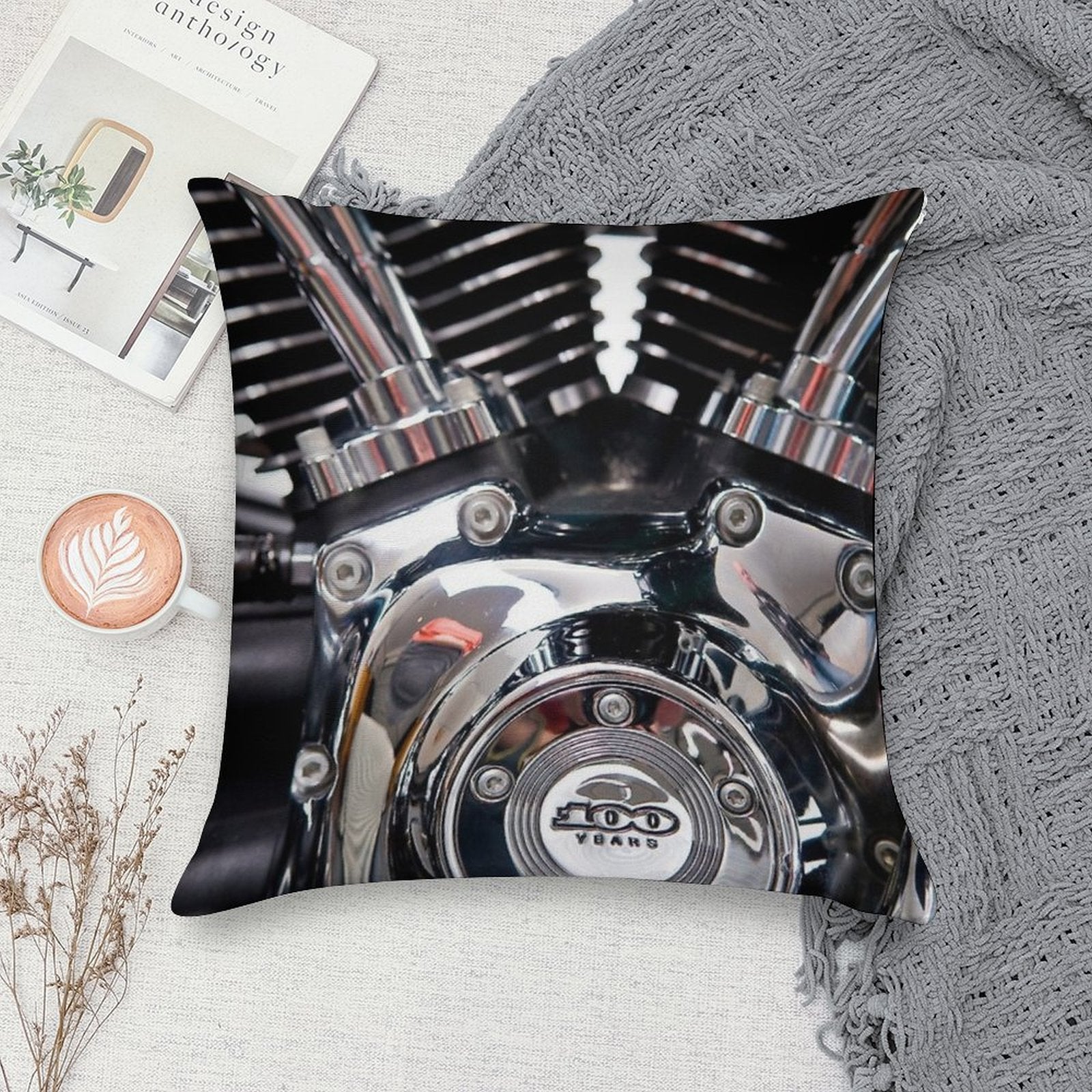 The  Engine Soft Shrink-Resistant Throw Pillow