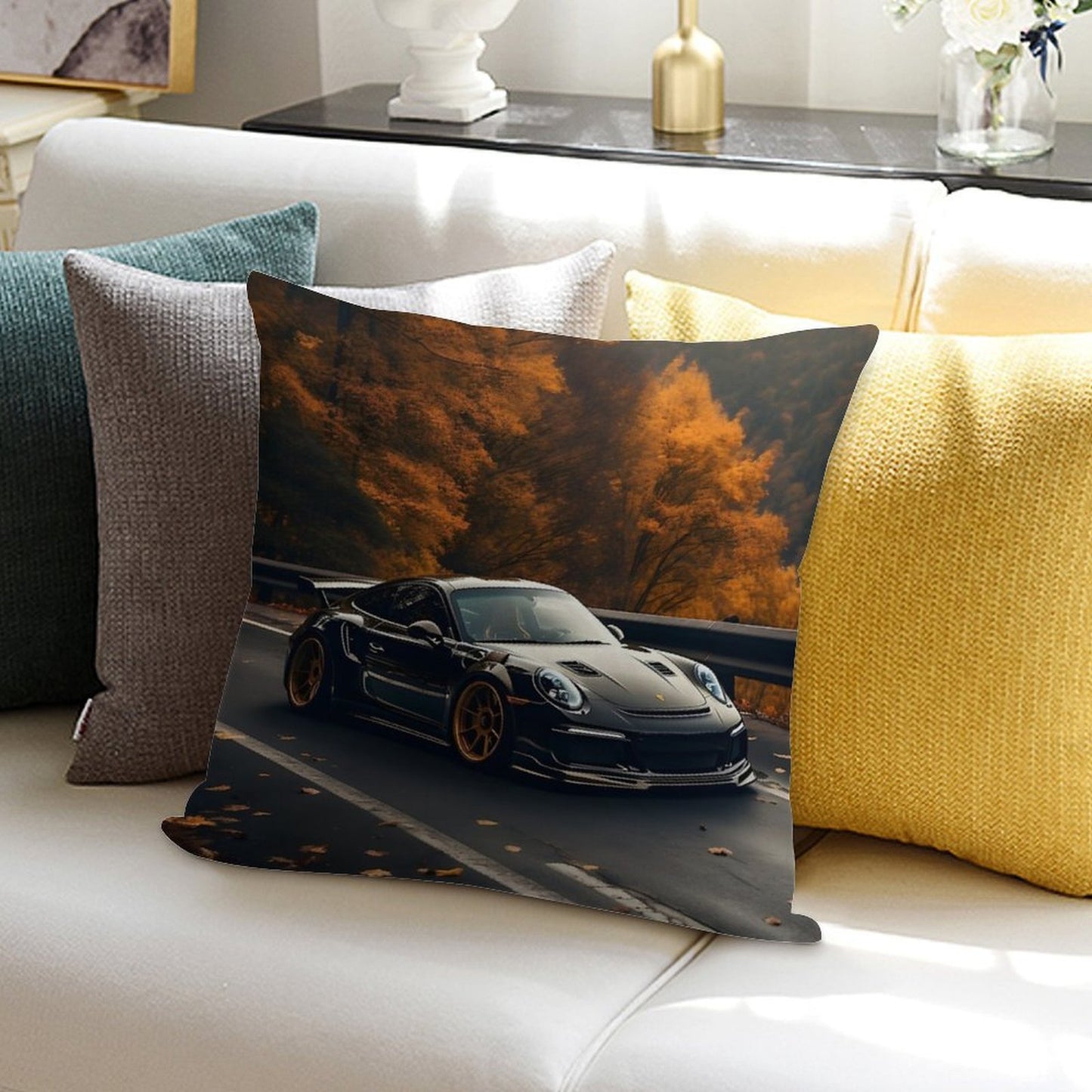 Porsche GT3 RS Soft Durable Construction Throw Pillow